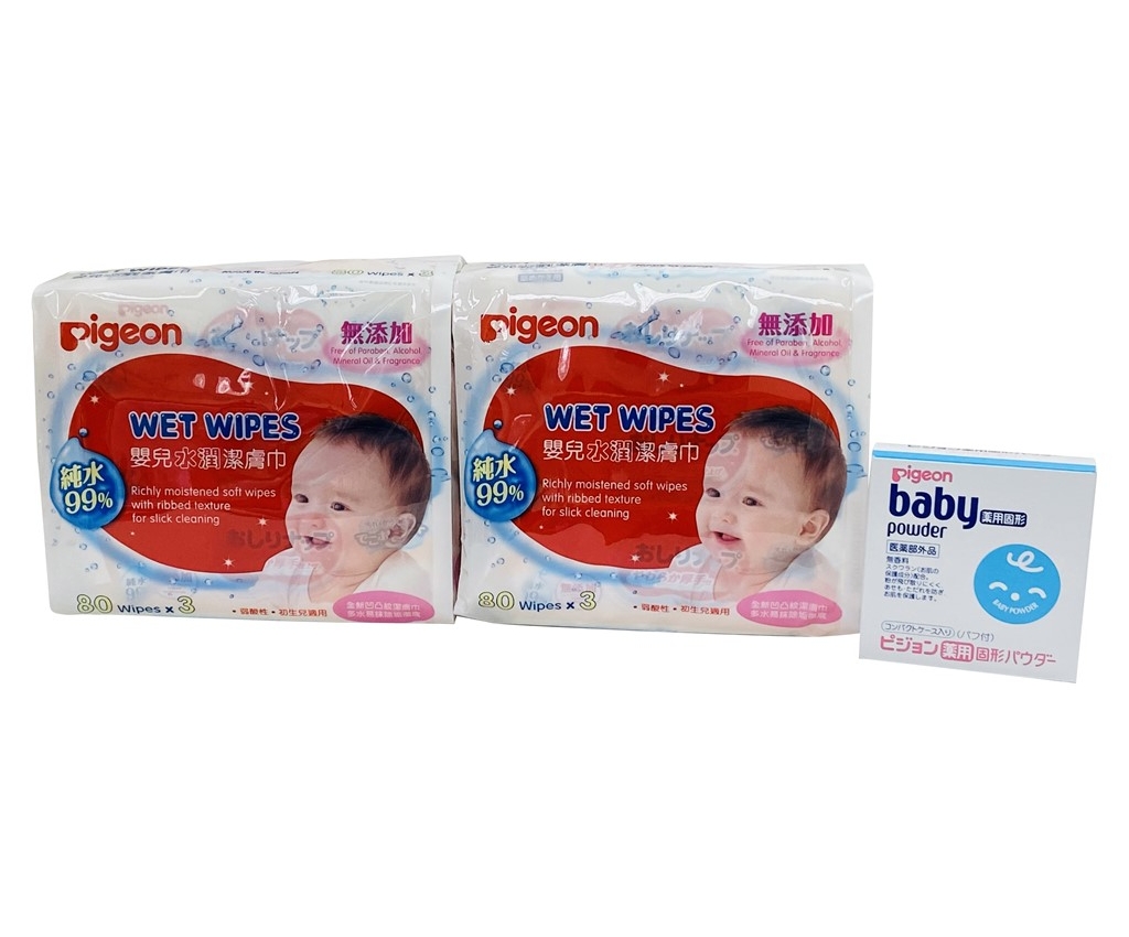 嬰兒水潤濕紙巾(80片x3包) - 2件裝